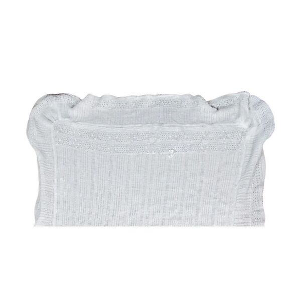 Vintage Friemanit Baby Recieving Blanket White Waffle Weave Acrylic Greece - Picture 2 of 9